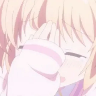 🐰 aef755e1 аниме, девушка, мило, блондинка, кавай, иллюстрация, манга telegram sticker