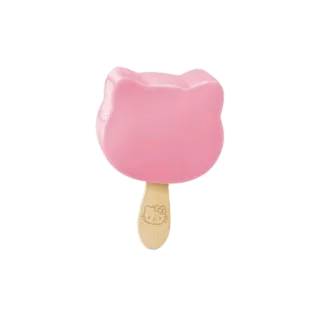 🍧 14d6ef1f Hello Kitty Hello Kitty, ice cream, popsicle, pink, cute, food whatsapp sticker