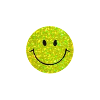 😎 9282c82a smiley face, glitter sticker, yellow, happy, emoji whatsapp sticker