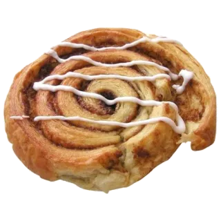 🥮 a66ac7ab cinnamon roll, pastry, sweet, dessert, icing, baked goods whatsapp sticker