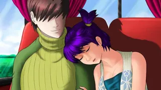 ❤️ 0e19e0c6 Cartoon, Anime, Schlaf, Paar, Romantik, Bus telegram sticker