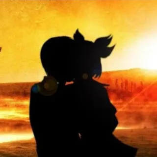 ❤️ 6bd40e3a Silhouette, Liebe, Paar, Sonnenuntergang, Romantik, Umarmung telegram sticker