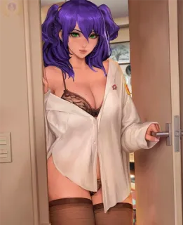 😏 6efc980e Frau, Dessous, sexy, Anime, Mädchen, Illustration telegram sticker