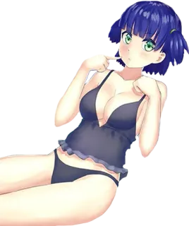 ☺️ b385e32c Anime, Mädchen, Dessous, Cartoon, Digitale Kunst, Illustration telegram sticker