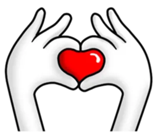 ❤️ 0e980fe8 serce, miłość, dłonie, gest, symbol telegram sticker