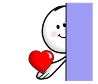 😘 12bb67e4 kreskówka, serce, miłość, powitanie, postać telegram sticker