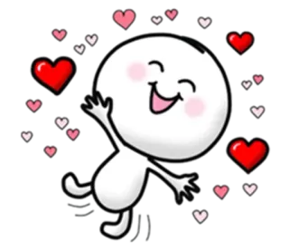 😄 2c68791c miłość, serca, słodkie, radosny, szczęśliwy, kreskówka telegram sticker