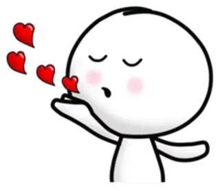 ❤️ 6f82b9f3 miłość, serce, pocałunek, kreskówka, emoji, naklejka telegram sticker