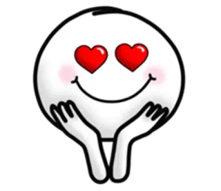 ❤️ ab81d733 emoji, miłość, serca, urocze, uśmiechnięte, dłonie, kreskówka telegram sticker