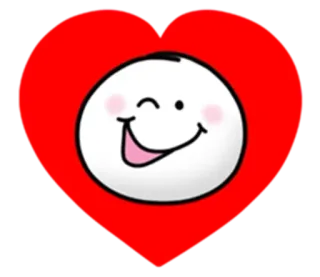 ❤️ ed70ed2f serce, buźka, emoji, miłość, kreskówka, mruganie telegram sticker