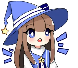 😲 b6ac31bd อนิเมะ, แม่มด, น่ารัก, มังงะ, การ์ตูน, ดาว, สีน้ำเงิน, ผู้หญิง telegram sticker