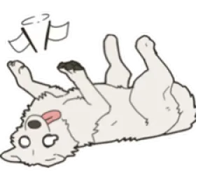 🏳 d90c1e5a pies, zwierzę, zwierzak, słodki, śmieszny, leżący telegram sticker