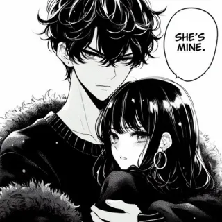 ❤️ 014a30bc SHE'S MINE. Anime, Manga, Para, Zaborczy, Romans, Kreskówka, Miłość telegram sticker