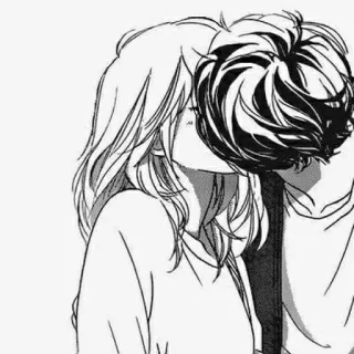 ❤️‍🔥 8b295aac pocałunek, para, anime, manga, miłość, romans, ilustracja, sztuka telegram sticker