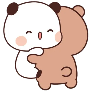 🥰 07f62ee9 mignon, kawaii, ours, dessin animé, animaux, câlin whatsapp sticker