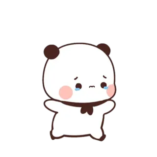 🥺 088b8f2d Panda, Mignon, Triste, Pleur, Kawaii, Ours, Dessin animé whatsapp sticker