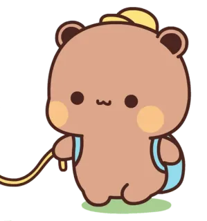 🤎 c54ebab3 ours, mignon, autocollant, dessin animé, adorable whatsapp sticker