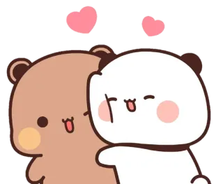 💘 ede2e04d ours, amour, mignon, coeurs, dessin animé, animaux, animation, autocollant whatsapp sticker