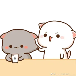 ✨ 4ef26303 gato, fofo, bravo, desenho animado, animais, telefone telegram sticker