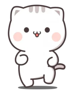 🍼 97a7922f 猫, 可爱, 卡哇伊, 动物, 贴纸, 卡通 telegram sticker