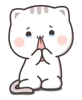 🍼 ed84f650 猫, 伤心, 哭, 动物, 可爱, 乞求, 表情符号, 卡通 telegram sticker