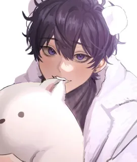 🗡 238eaa1b anime, boy, cute, cartoon, ears, person, character whatsapp sticker