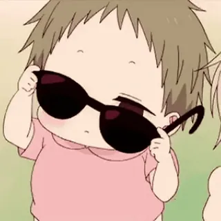 😎 909b5a62 아기, 애니메이션, 선글라스, 귀여운, 멋진, 애니메이션 telegram sticker