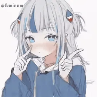 🕺 b538c01f @tkminnnm 애니메이션 소녀, 귀여운, 디지털 아트, 만화, 인물 사진 telegram sticker