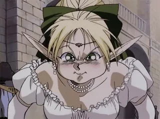 😤 d322f45d 엘프, 애니메이션, 판타지, 금발 머리, 초록색 눈, 만화, 여자 telegram sticker