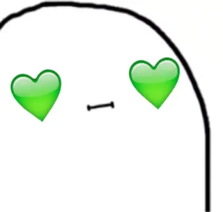 💚 19143a35 милые, сердечки, эмодзи, каваий, любовь, зеленый whatsapp sticker