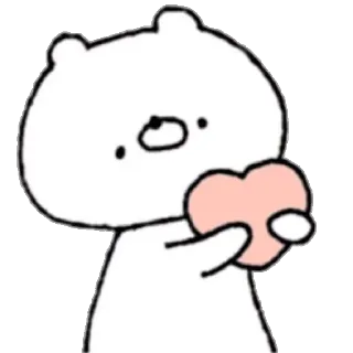 💛 4207615e orso, cuore, amore, carino, cartone animato, adesivo telegram sticker