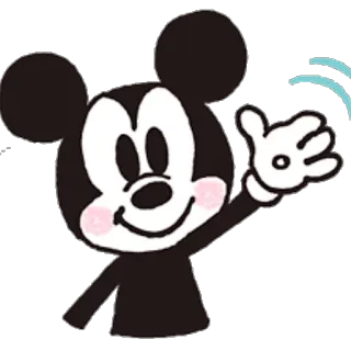 👋 57d1e58d Mickey Mouse Cartone animato, Topo, Animale, Che saluta, Saluto, Amichevole telegram sticker