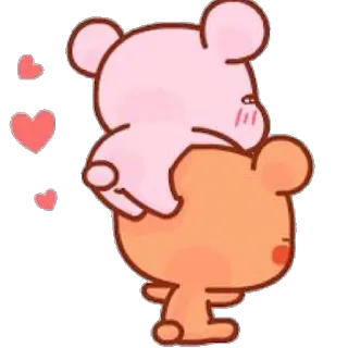 💞 6d897150 orso, carino, amore, cuori, cartoni animati, animali, kawaii telegram sticker