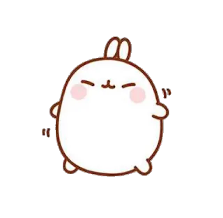 😆 ec669230 molang, coniglio, carino, kawaii, cartone animato, adesivo telegram sticker