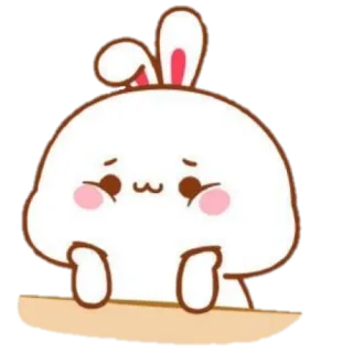 🍼 02e3a57c зайчик, милый, каваий, животное, мультик, наклейка whatsapp sticker