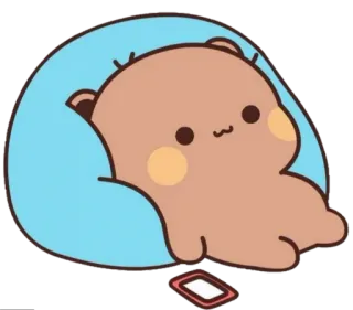 🍼 1f8c76ef медведь, милый, спящий, расслабляющий, мультфильм, животное whatsapp sticker