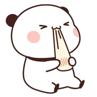 🍼 6cf53957 Панда, Милый, Животное, Мультик, Наклейка, Каваий, Чиби whatsapp sticker