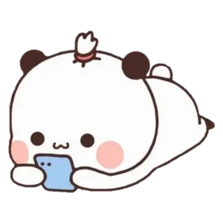 🍼 951637e7 Панда, Милый, Мультфильм, Планшет, Животное, Каваий whatsapp sticker