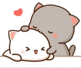 🍼 b84f2b4d кот, милый, мультфильм, животное, любовь, сердце, нежность whatsapp sticker