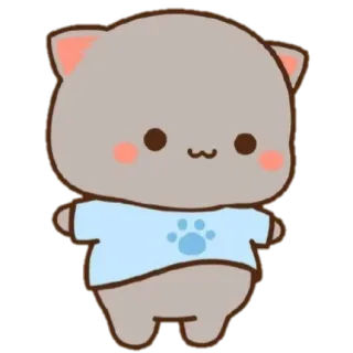 🍼 fa845e32 кот, милый, каваий, животное, мультфильм whatsapp sticker