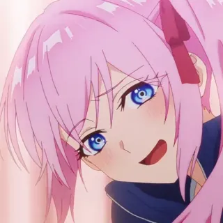 🌷 6cb4bce1 fille anime, cheveux roses, mignon, animé, personnage telegram sticker