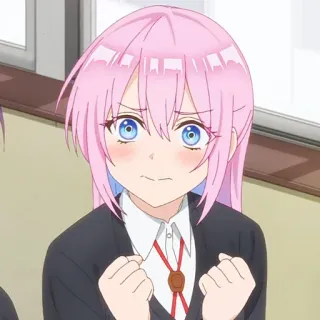 🌷 9f20fe2d animé, fille, cheveux roses, mignon, manga, dessin animé telegram sticker