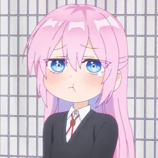 🌷 a92f2faa animé, mignon, fille, cheveux roses, chibi, dessin animé telegram sticker