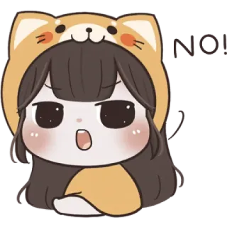 ☃️ 36acf54a Cartoon, Anime, Mädchen, Süß, Sticker, Kawaii, Wütend, Genervt whatsapp sticker