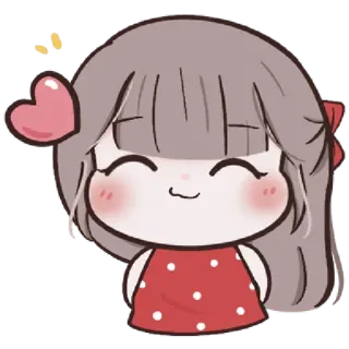 🌙 4694d869 Cartoon, Mädchen, Süß, Sticker, Herz, Schmetterling whatsapp sticker