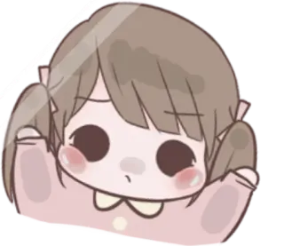 🌙 50c20486 süß, Chibi, Cartoon, Mädchen, rosa, Zeichnung whatsapp sticker