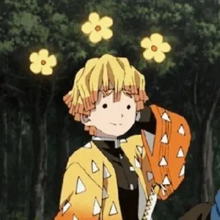 🧡 8e15ad3f Zenitsu Agatsuma Demon Slayer Zenitsu, Demon Slayer, Anime, Fiori, Manga, Carino, Divertente telegram sticker