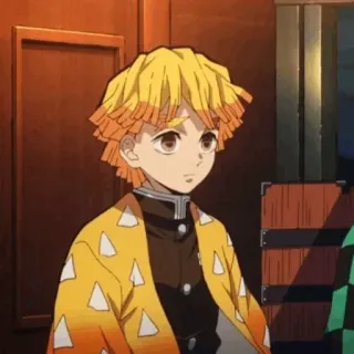 🧡 a8e30095 Zenitsu Agatsuma Demon Slayer Anime, Personaggio, Zenitsu, Demon Slayer, Animazione Giapponese, Giallo telegram sticker