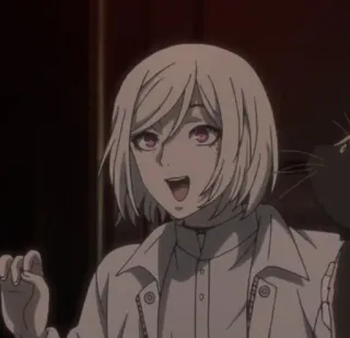 🗡 030e638a anime, karakter, tersenyum, potret whatsapp sticker