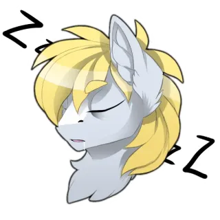 😴 1b9e9062 ZZZZ 睡觉, 小马, 卡通, zzz, 累, 梦, 动物 telegram sticker